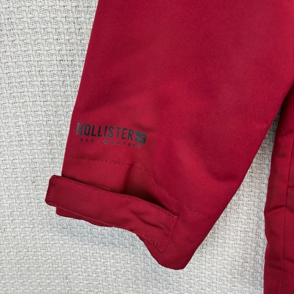 Hollister Men’s Med All Weather Collection Red/Black Rain Coat Jacket Outdoor - Picture 9 of 13
